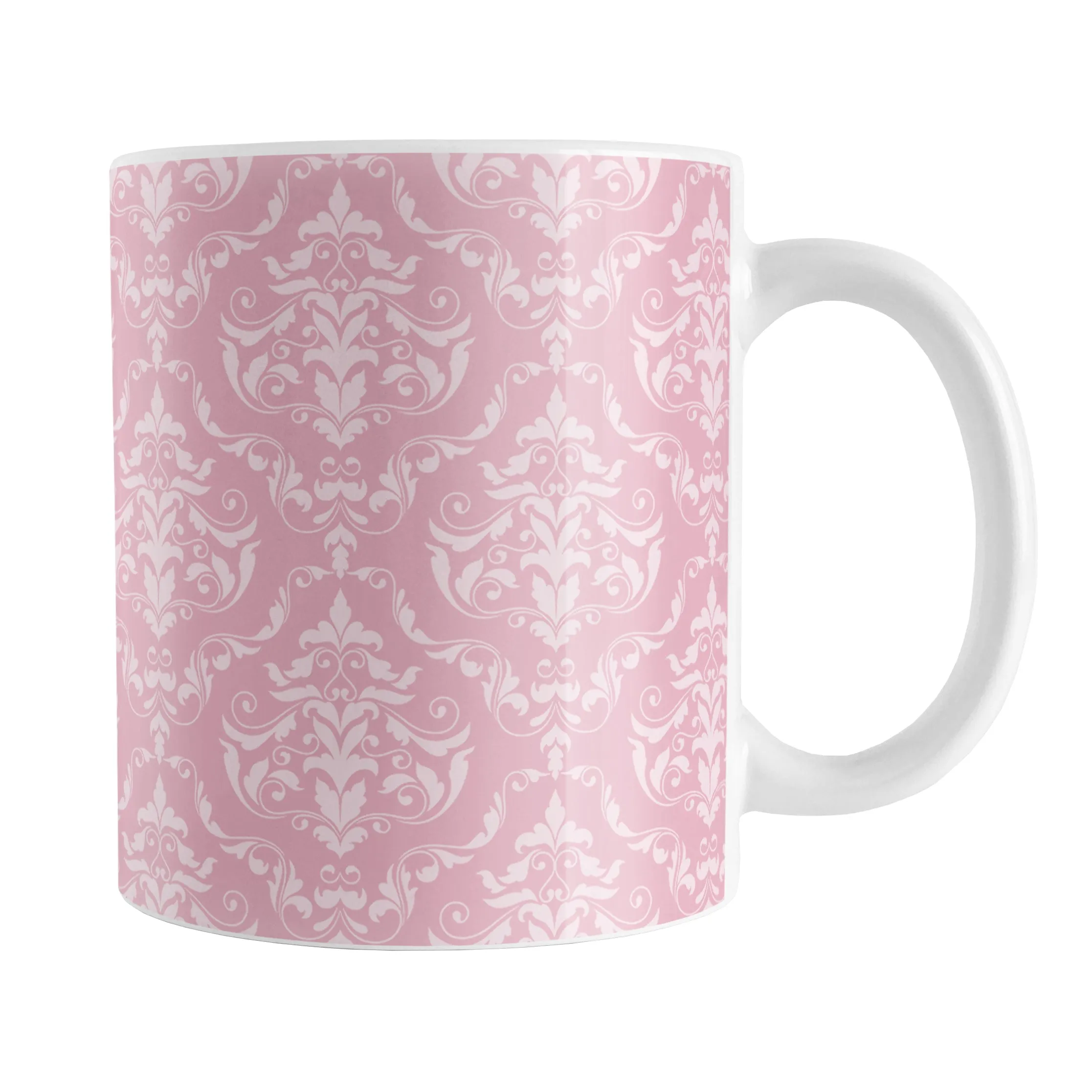 Pink Damask Pattern Mug