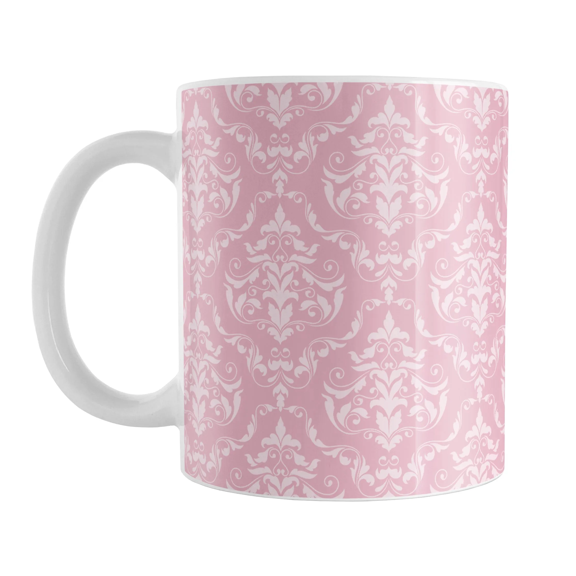 Pink Damask Pattern Mug