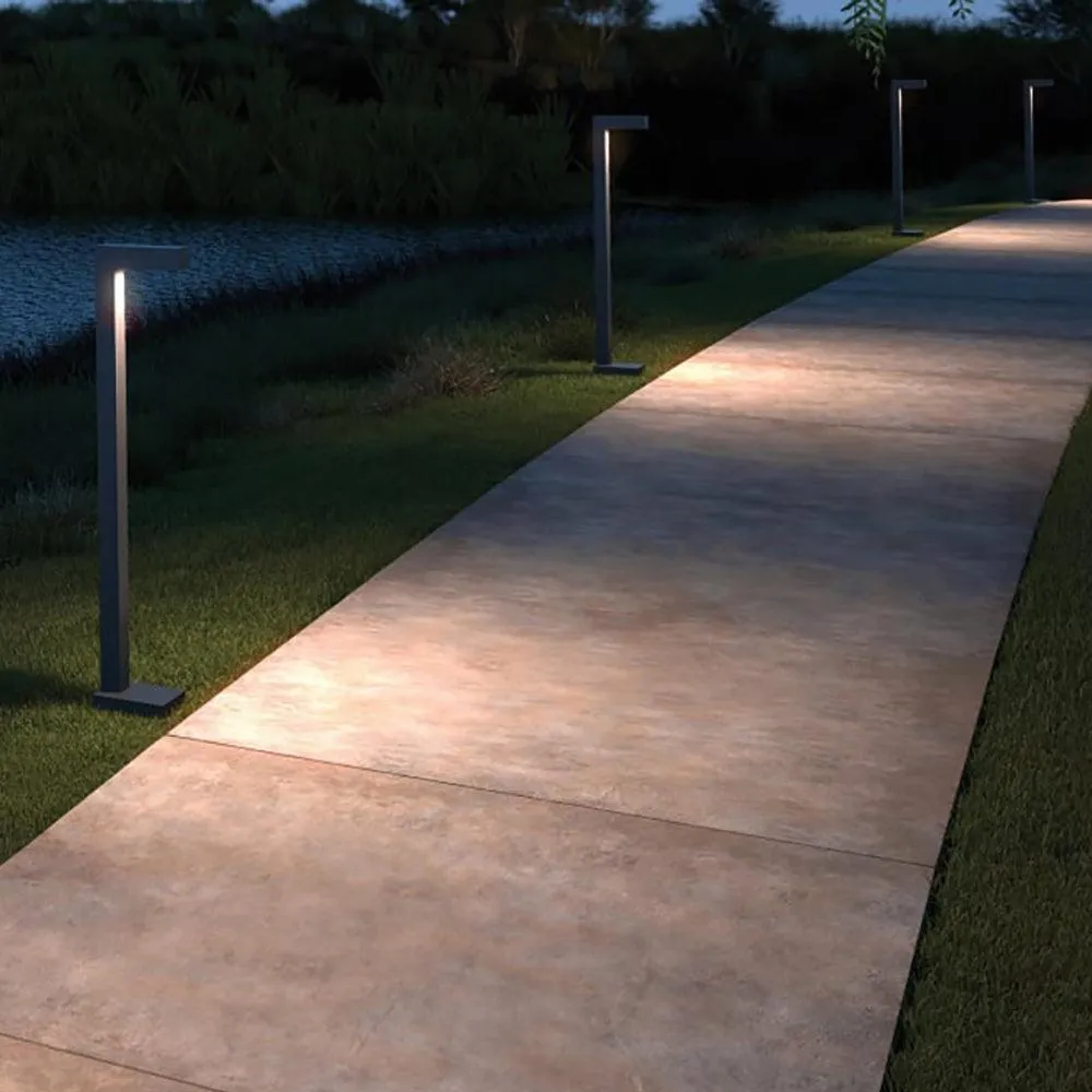 PLB10 LED Brass L-Shaped Low Voltage Landscape Lighting Path Light