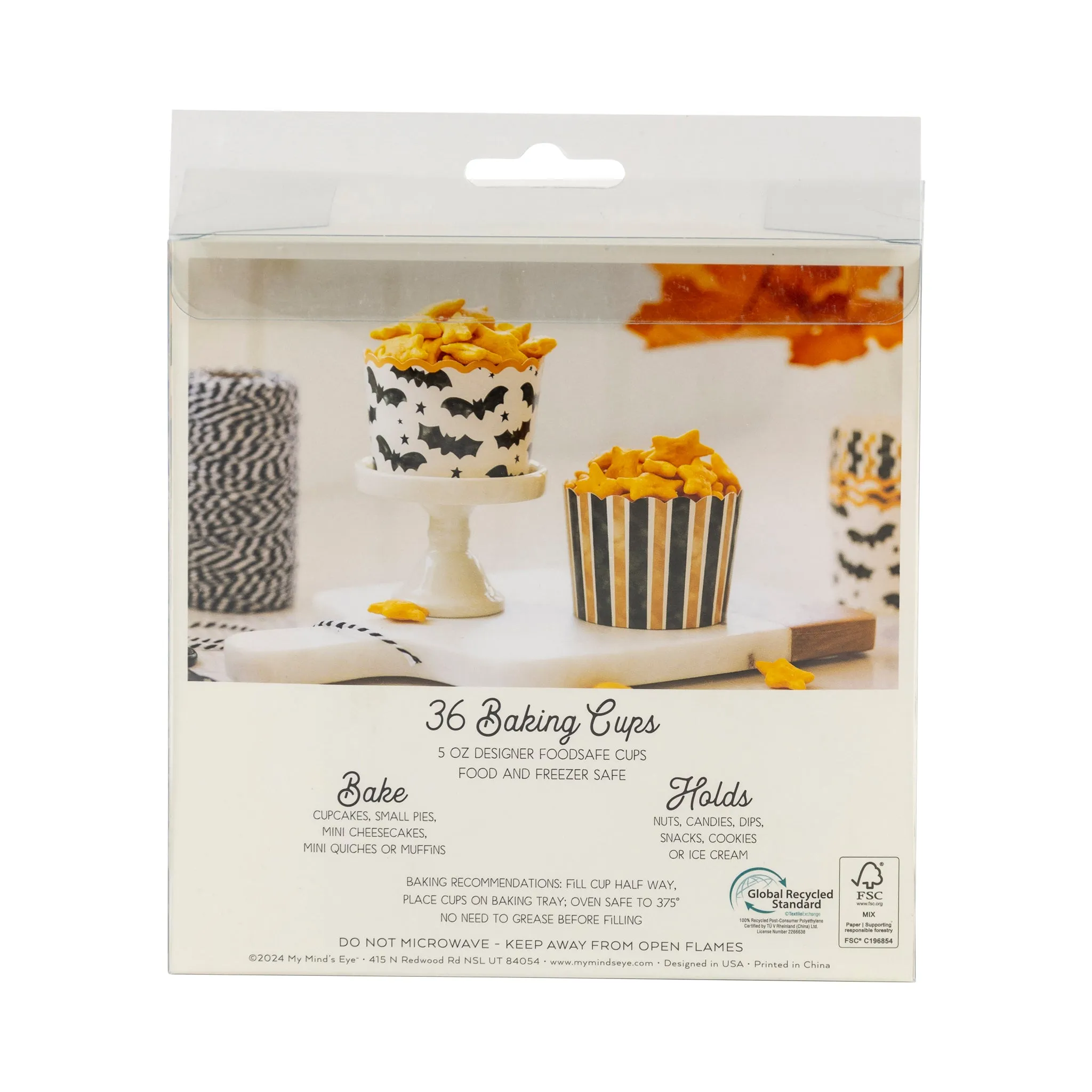 PLCC1782x - Watercolor Bats 5 oz Baking Cups (36 ct)