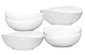 Porcelain Soup Bowls Set  18 Oz Durable Non-toxic Ceramic Bowls set of 6, Rice, Ice