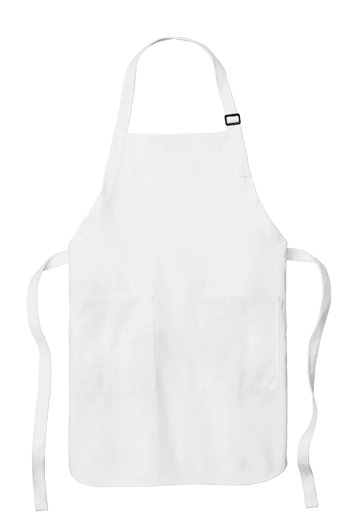 Port Authority Full-Length Custom Aprons with Pockets, White