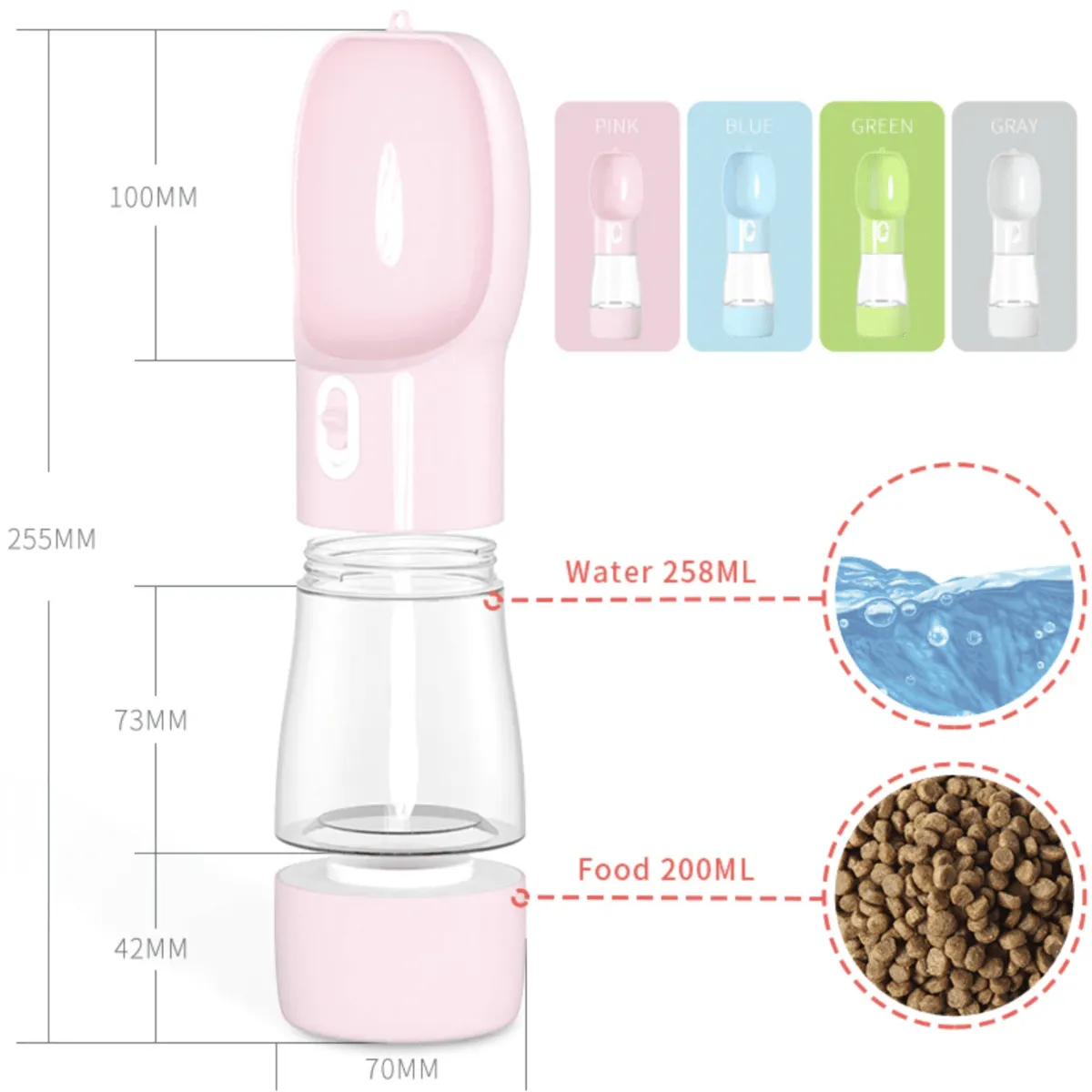 Portable Dog Water Bottle & Feeder