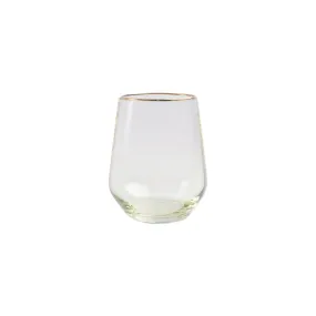 Rainbow Green Stemless Wine Glass