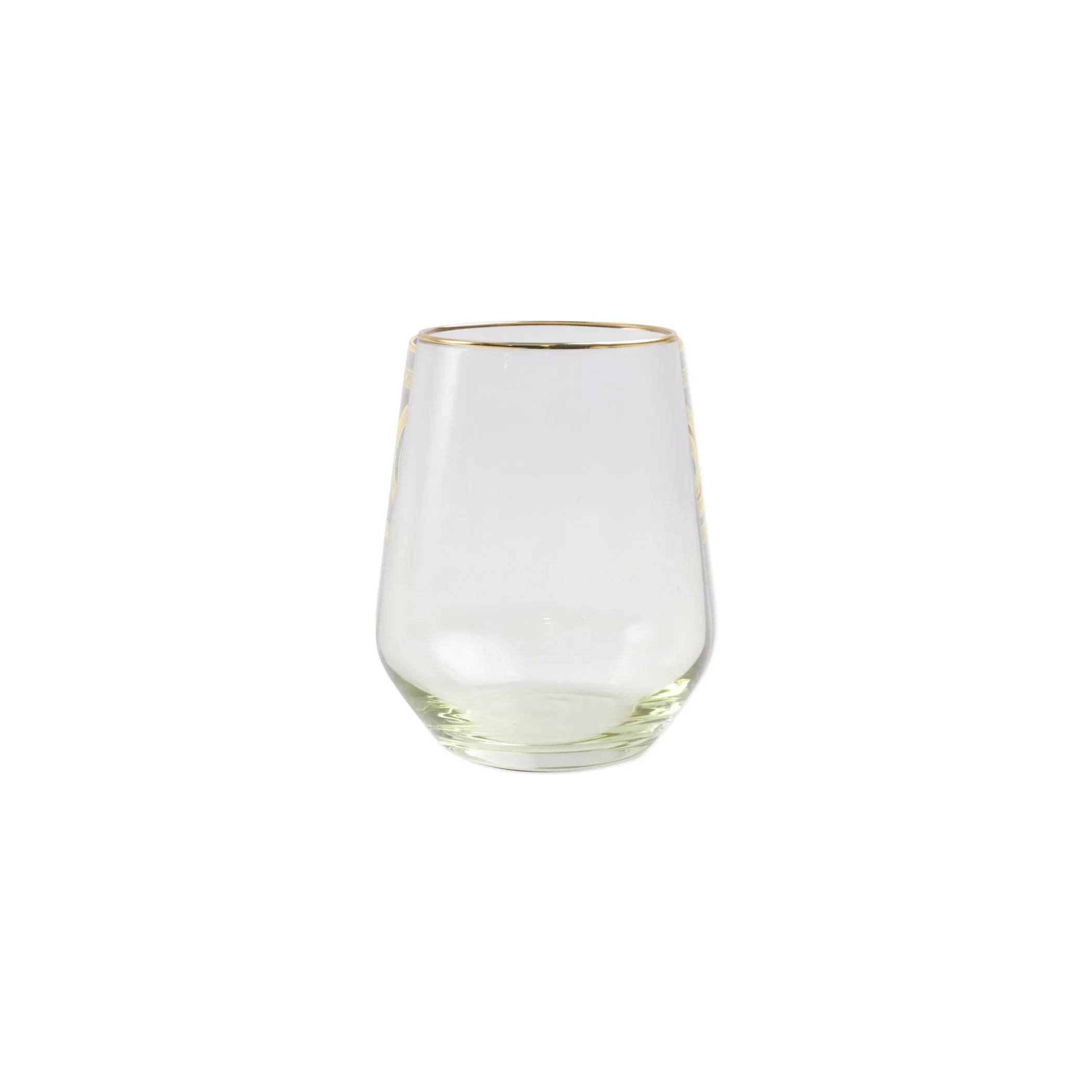 Rainbow Green Stemless Wine Glass