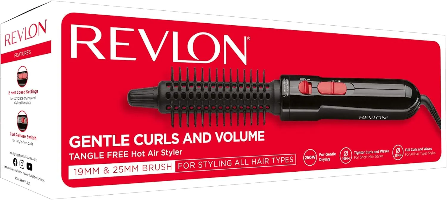 Revlon Tangle-Free Hot Air Styler – Black, RVHA6017UK