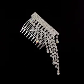 Rhinestone Fringed Decorative Comb