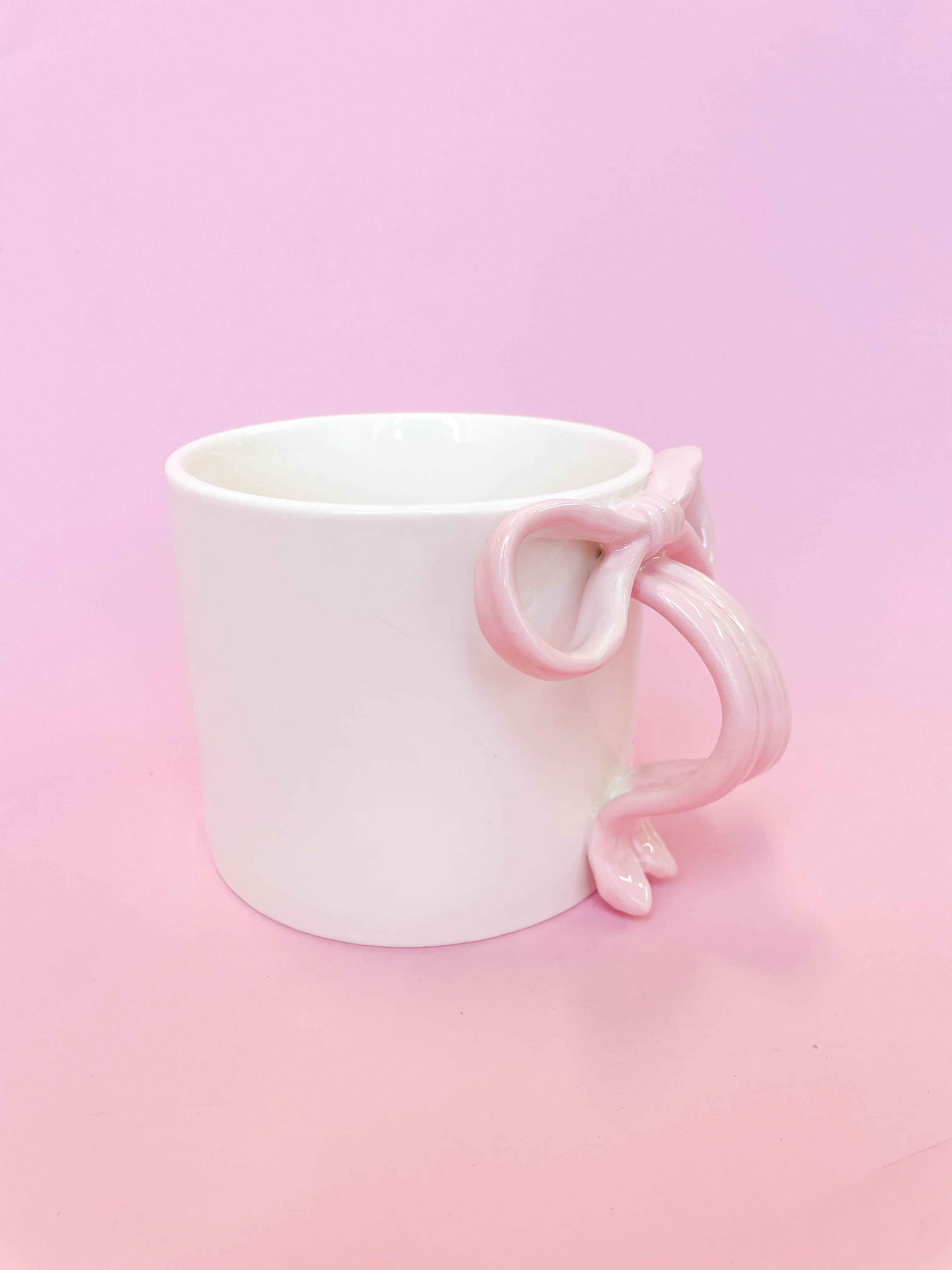 Rock Paper Scissors - Pink Bow 15oz Ceramic Coffee Mug