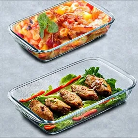 Royal Cuisine Glassware, Rectangular Oven Dish, Casserole bakeware, Heavy Duty Oven Dish, Glass Lasagne Tray