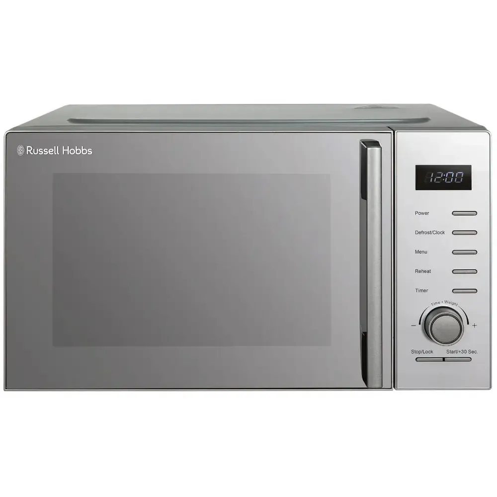 Russell Hobbs RHM2348S 900W 23 Litre Solo Microwave Oven, Silver