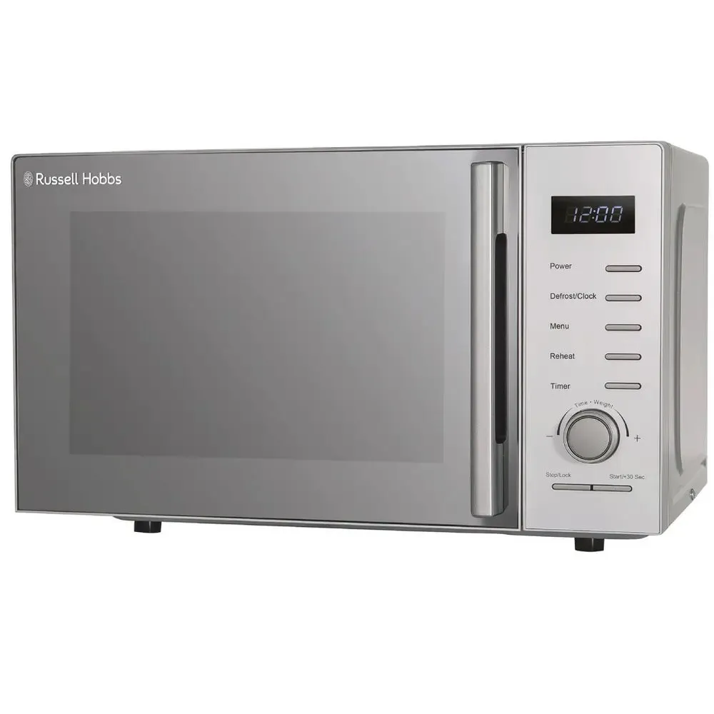 Russell Hobbs RHM2348S 900W 23 Litre Solo Microwave Oven, Silver