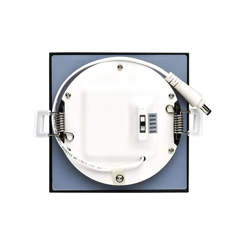 Satco S11876 4" 10W LED Square Direct Wire Edge-Lit Downlight, CCT Selectable