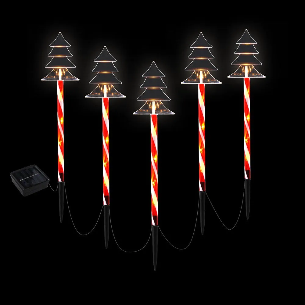 Set of 5 Christmas Lights Path Ground Light Garden Decorations 25 LED