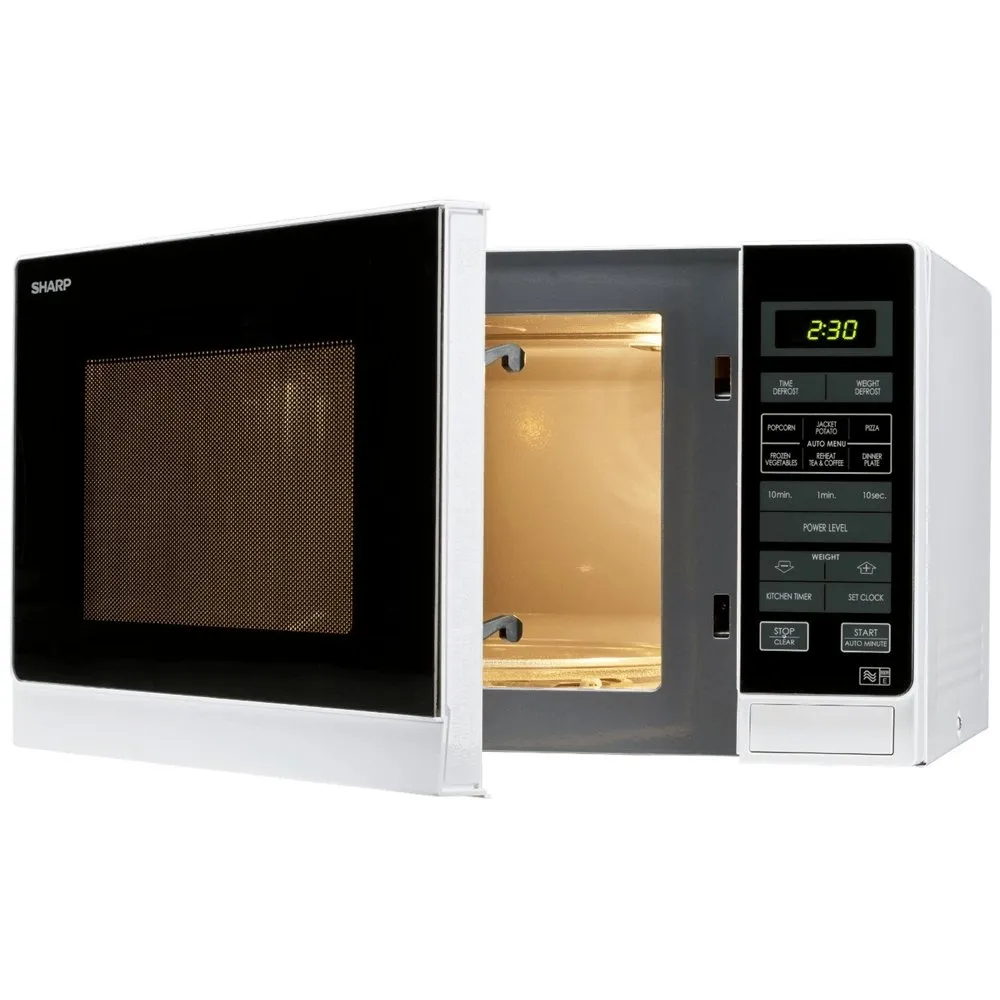 Sharp R372WM 25 Litre Solo Microwave, White