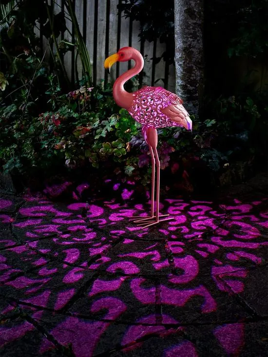 Silhouette Flamingo Solar Garden Light