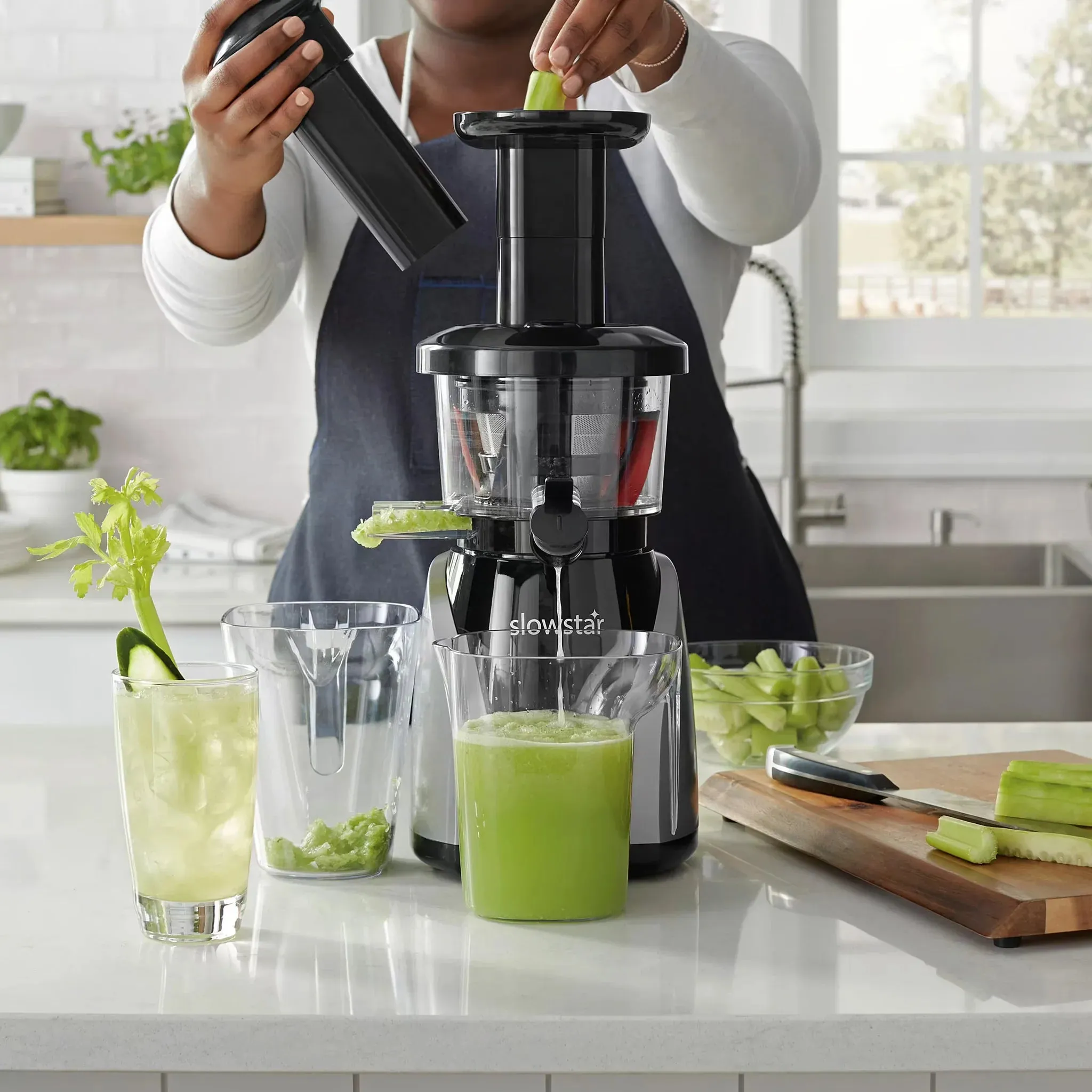 Slowstar® Vertical Slow Juicer & Mincer