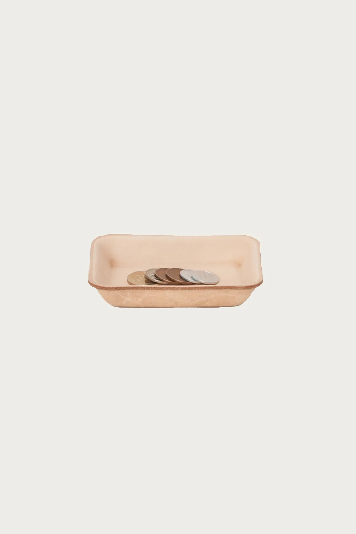 Small Leather Tray - Natural