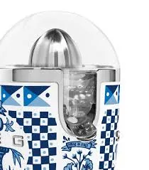 Smeg Dolce & Gabbana CJF01DGBUK Mediterraneo Citrus Juicer, Blue/White