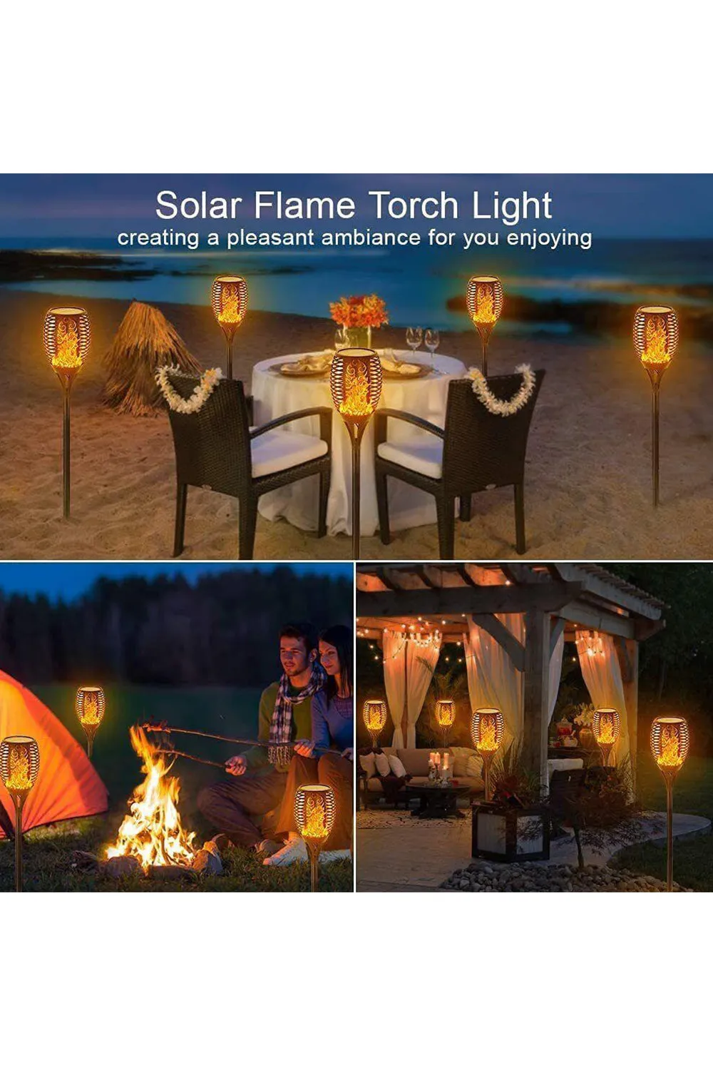 Solar Garden Torch Light - 10/20 Pack