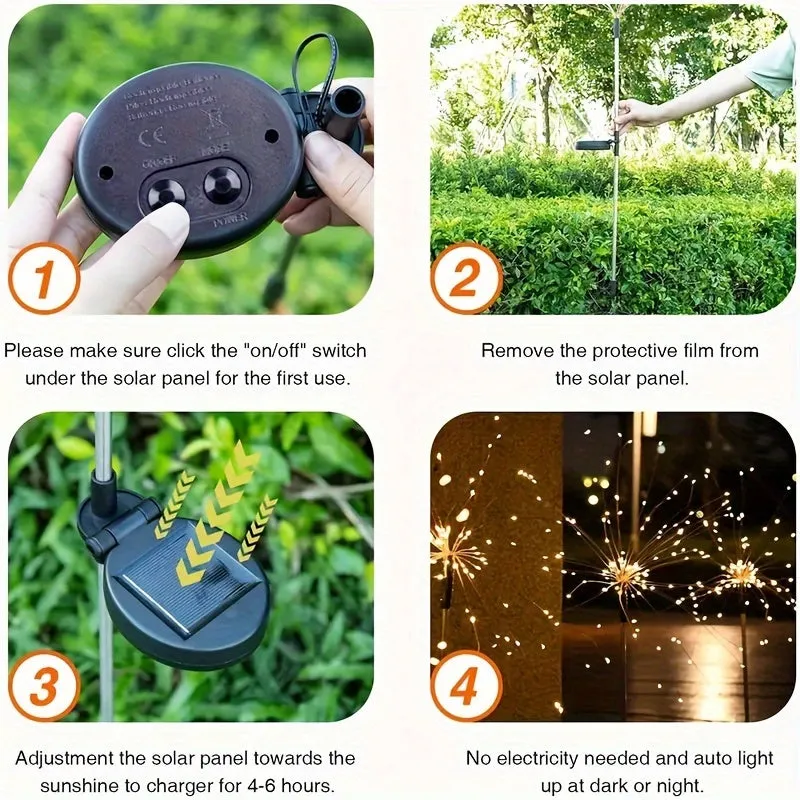 Solar LED Decorative Lights, 8 Lighting Modes for Path and Villa Festival Decoration