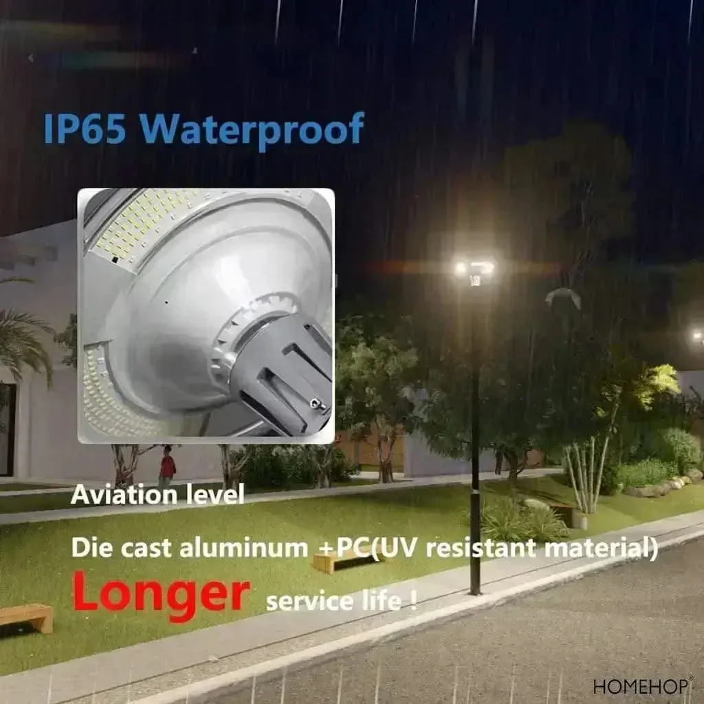 Solar Light For Outdoor UFO LED Street Post Lights For Road, Garden, Lawn, Pathway with Remote (800W, Aluminium)