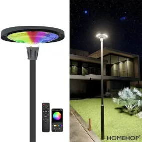 Solar Light For Outdoor UFO LED Street Post Lights For Road, Garden, Lawn, Pathway with Remote (800W, Aluminium)