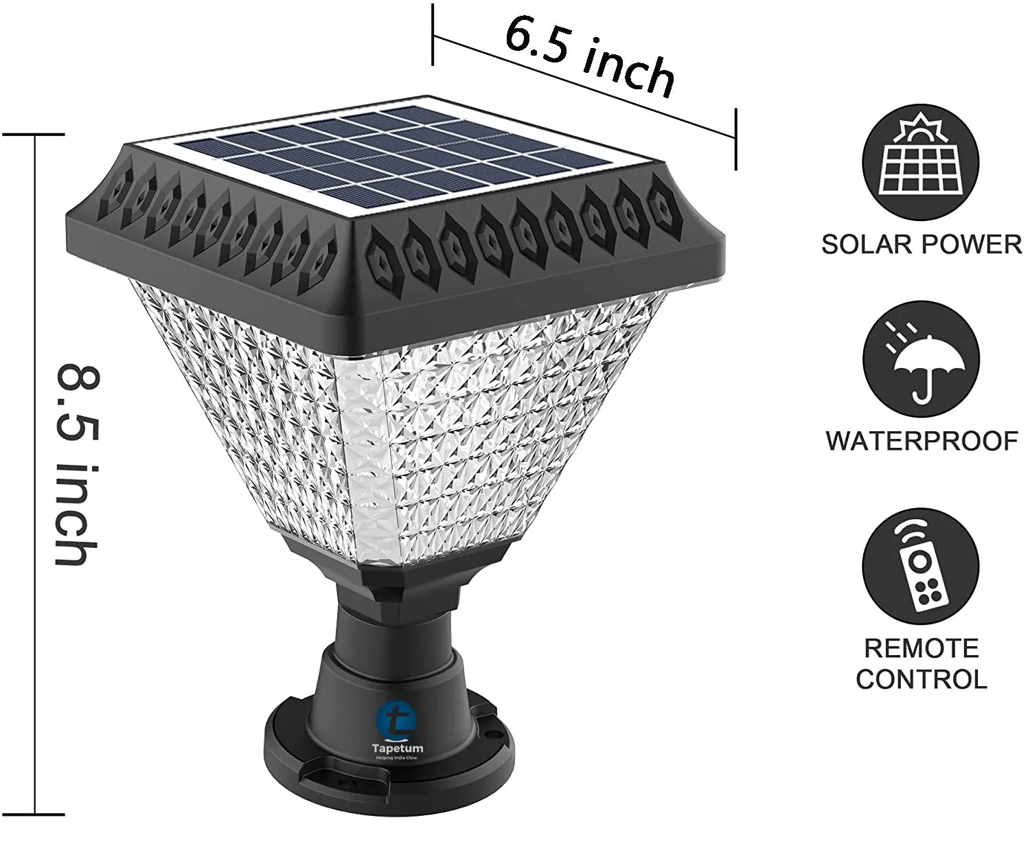 Solar Post Light Warm White/Cool White - TTSGL2WCW