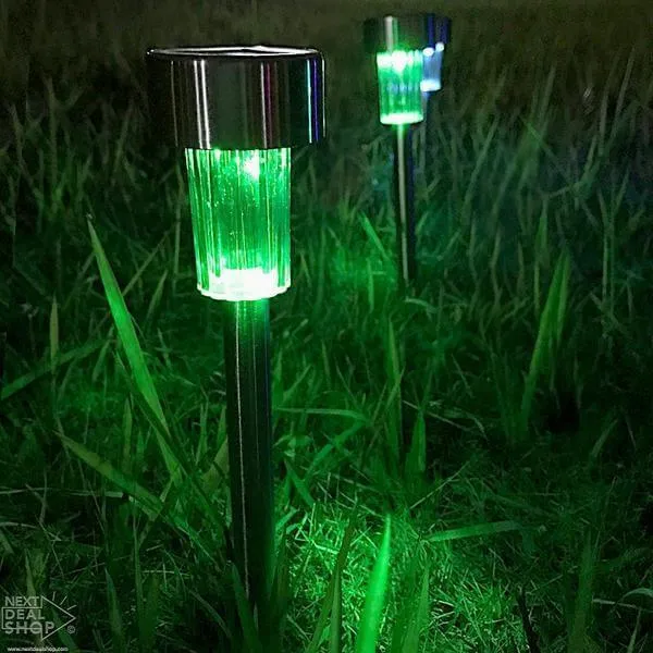 Solar-Powered Multi-Color LED Garden Lights