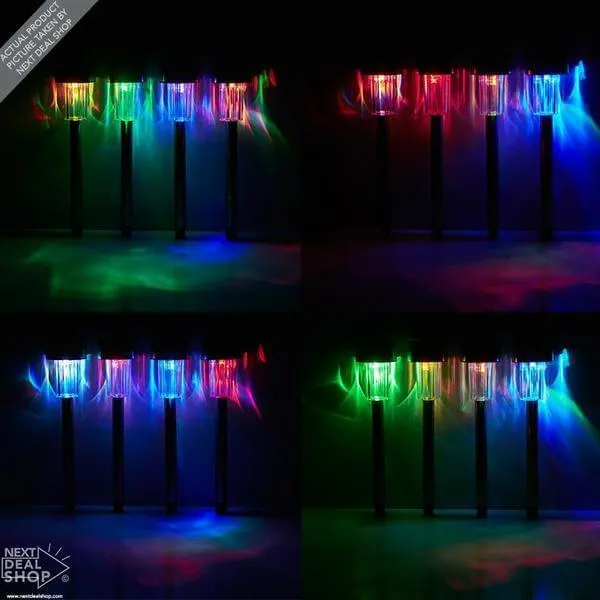 Solar-Powered Multi-Color LED Garden Lights