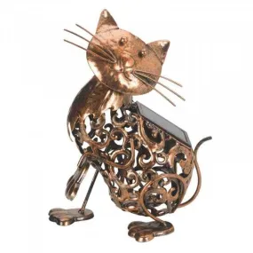 Solar Powered Scroll Cat Garden Light