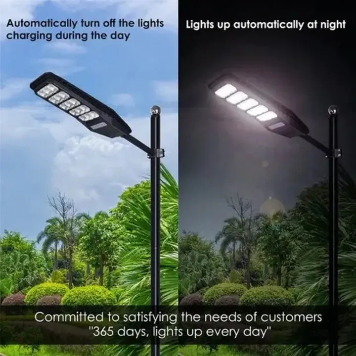 Solar Road Light Waterproof Motion Sensor Lamp for Outdoor Home Garden with Remote Control (300W)