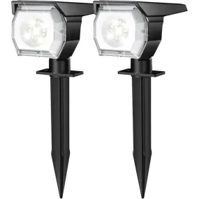 Solar Spot Lights Outdoor with Auto On/Off and 3 Lighting Modes