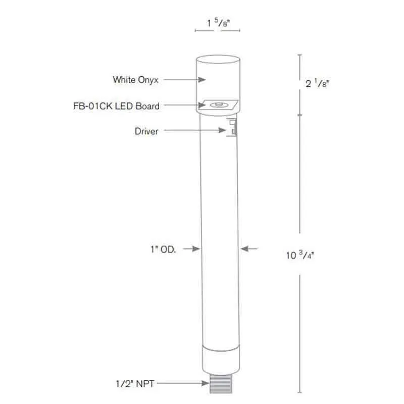 SPJ Lighting SPJ-CPL-HS3 1.5W LED Mini Bollard 12V with Onyx Head