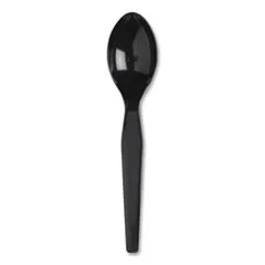 SPOON/ Heavyweight Polystyrene, Black, 1000/cs-Food Service