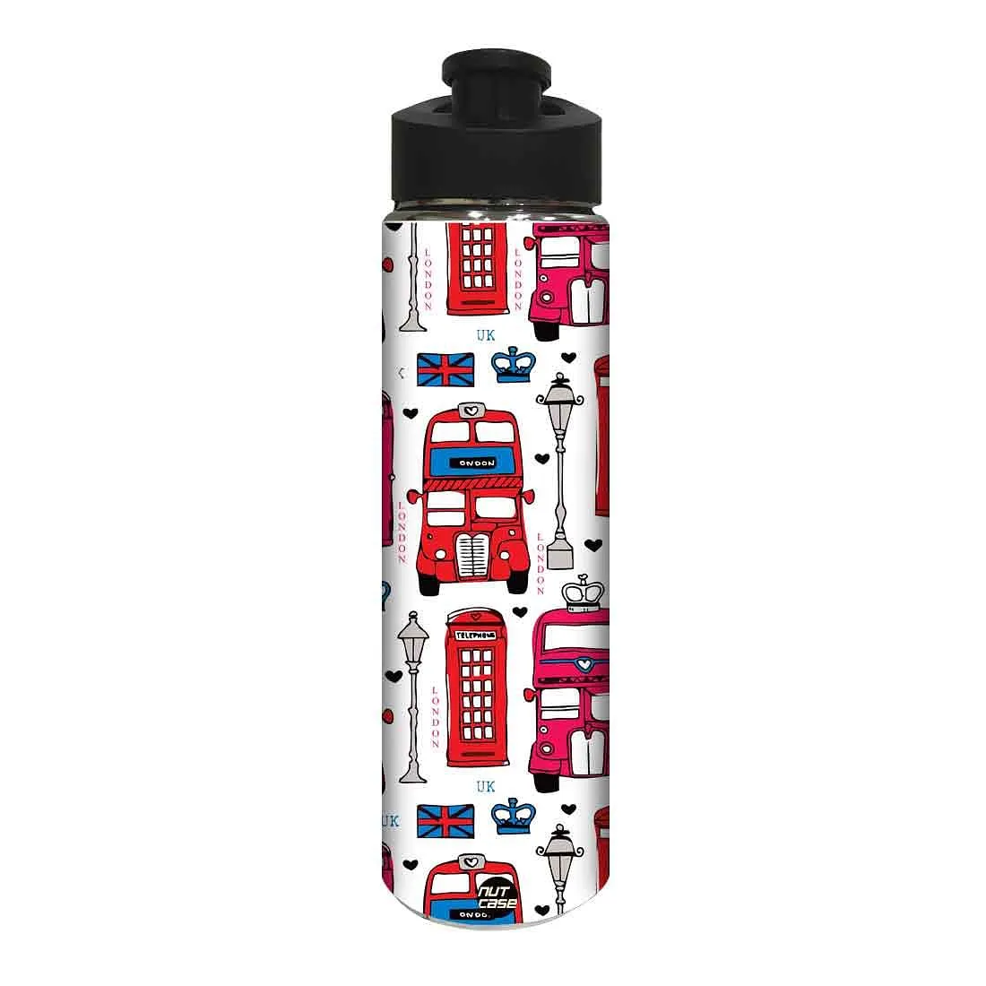 Stainless Steel Sipper Bottle for Birthday Return Gifts - Red Bus