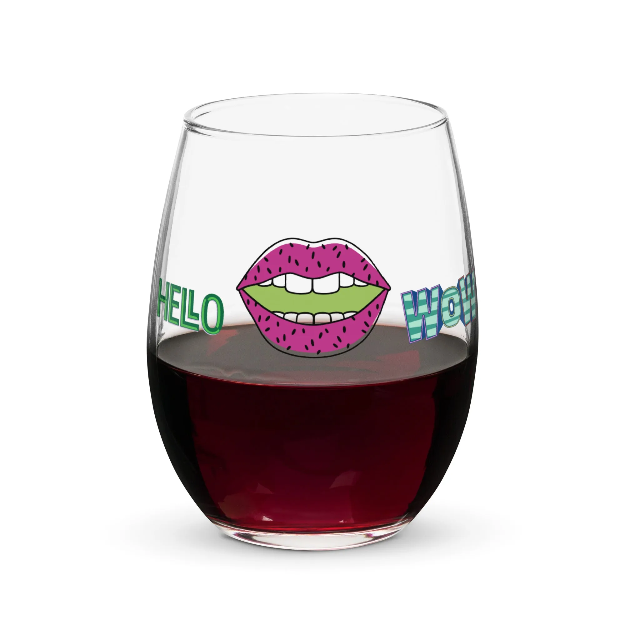 Stemless wine glass