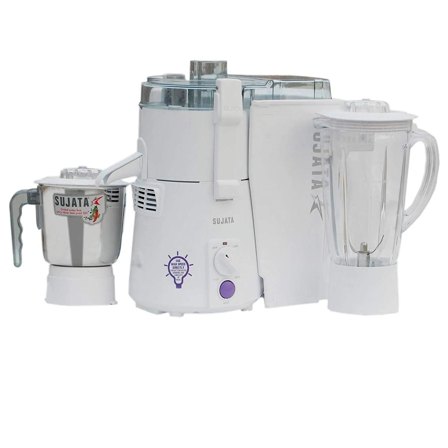 Sujata KI-28012 900-Watt Juicer Mixer Grinder with 2 Jars (White)