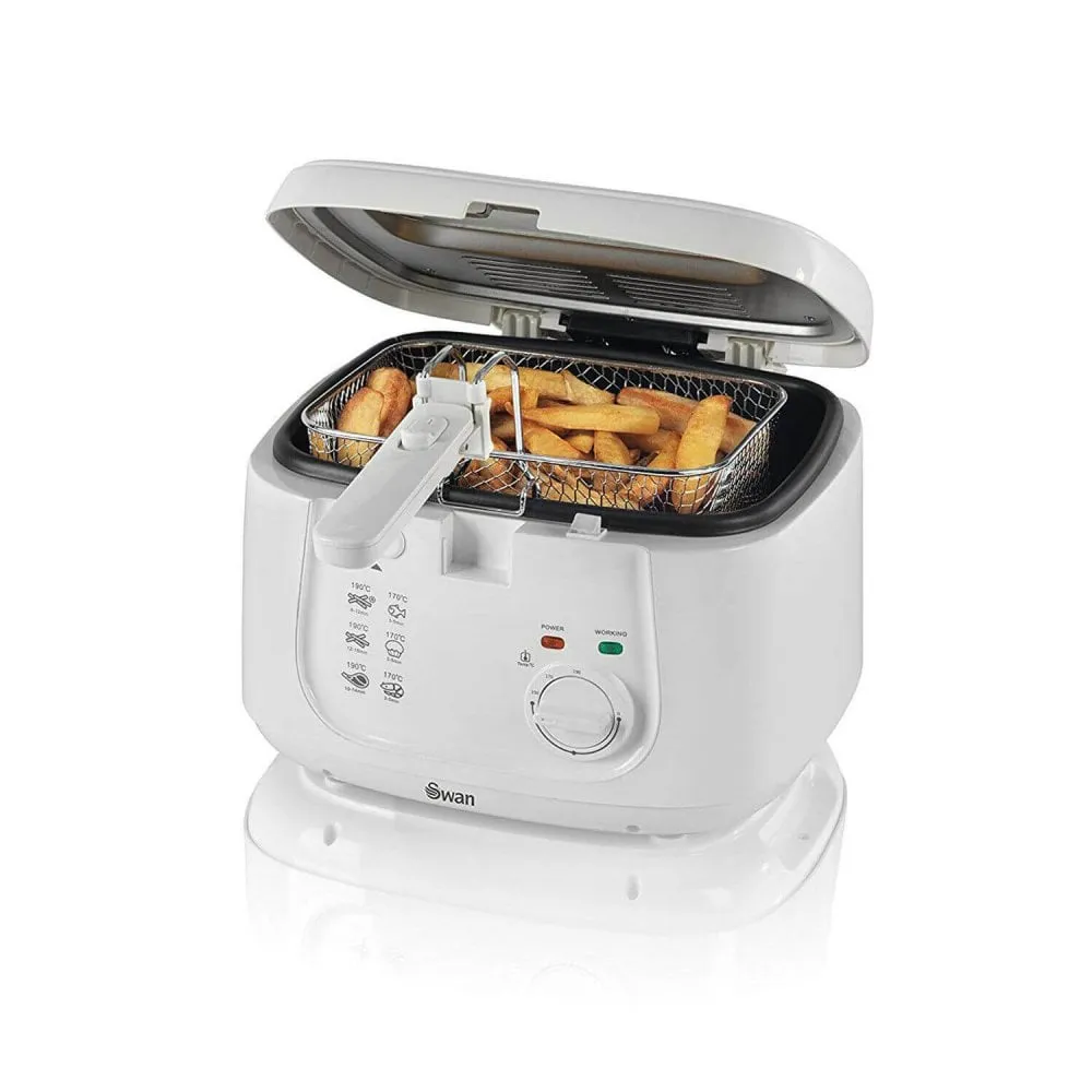 Swan 1800W 2.5L Square Deep Fryer - White