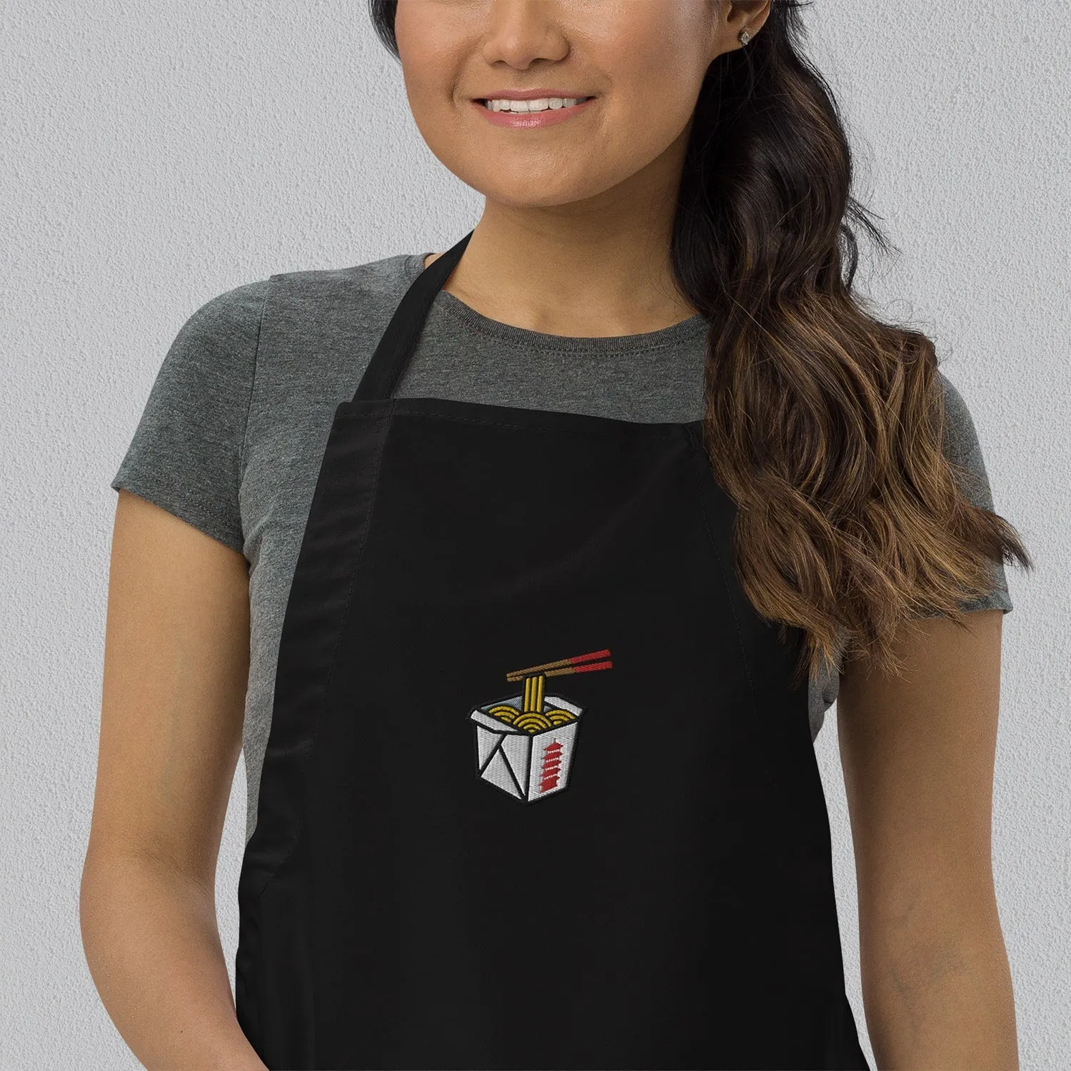 Takeout Box Embroidered Apron