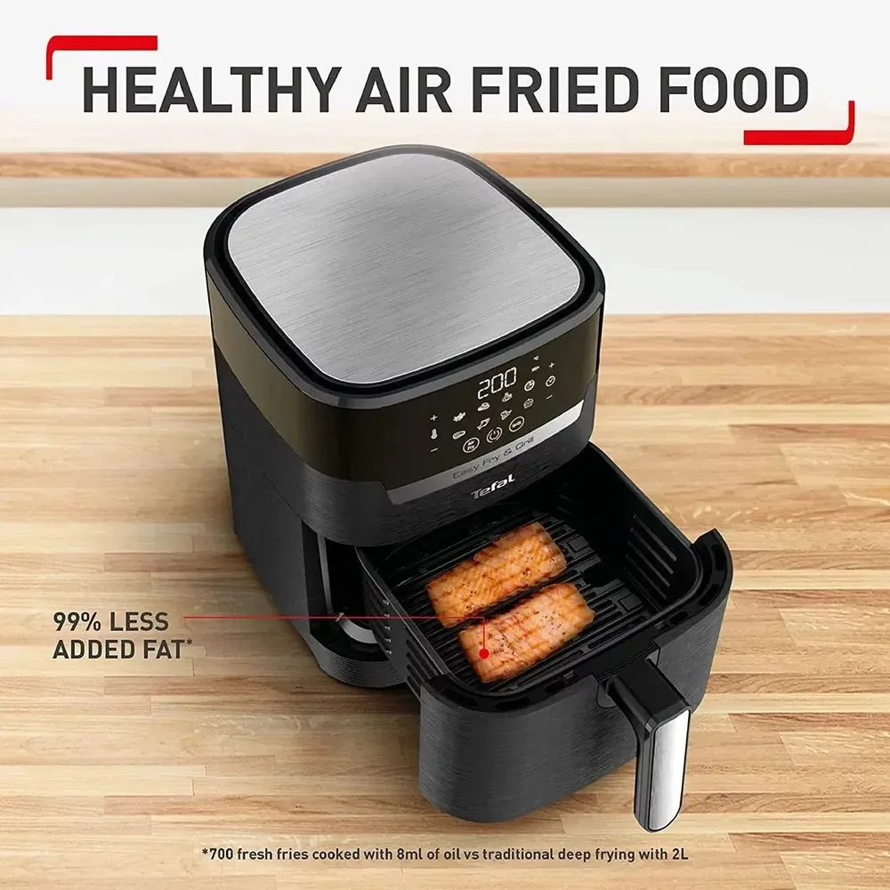 Tefal EY505827 EasyFry Precision 2 in1 Digital Air Fryer & Grill 4.2L - Black