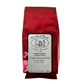 The Back Porch Coffee Roaster Sumatra Organic Medium Dark Beans 227g