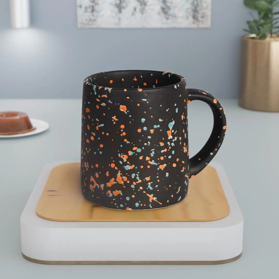 The Earth Store 320ml Speckle Ceramic Coffee Mug for Coffee Tea Mug, Microwave Safe Coffee Mug - Multi (Set of 2)