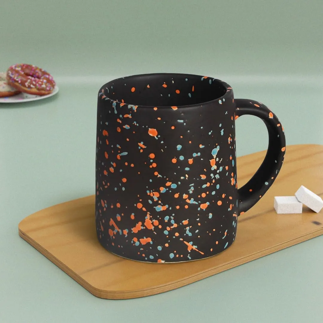 The Earth Store 320ml Speckle Ceramic Coffee Mug for Coffee Tea Mug, Microwave Safe Coffee Mug - Multi (Set of 2)