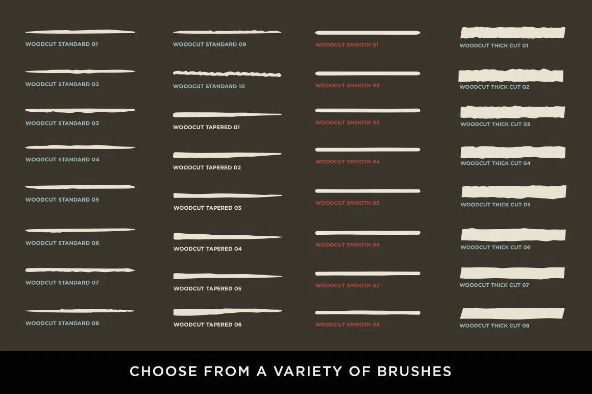 The Woodcut Brush Kit for Affinity Designer