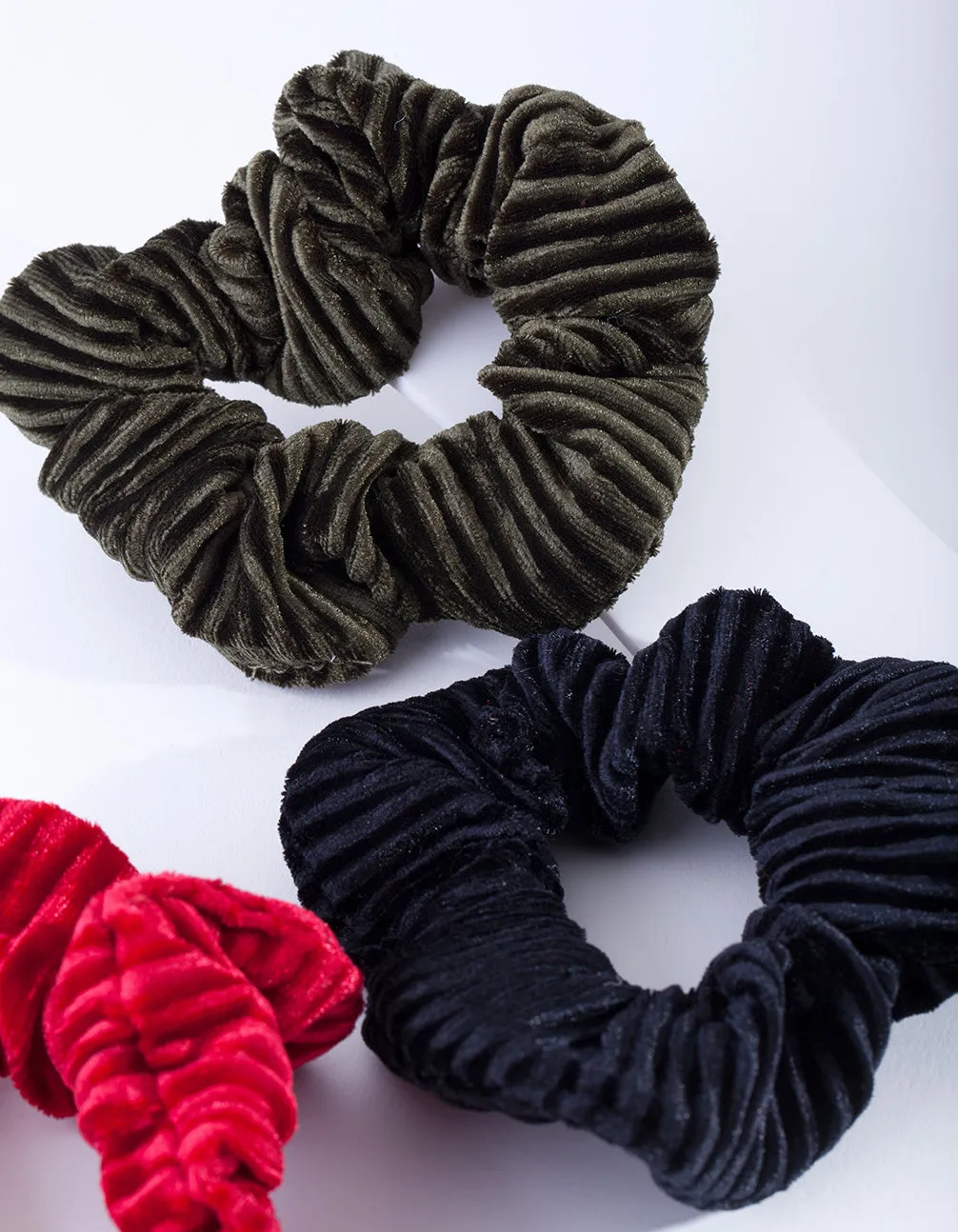 Velvet Cord Scrunchie Pack