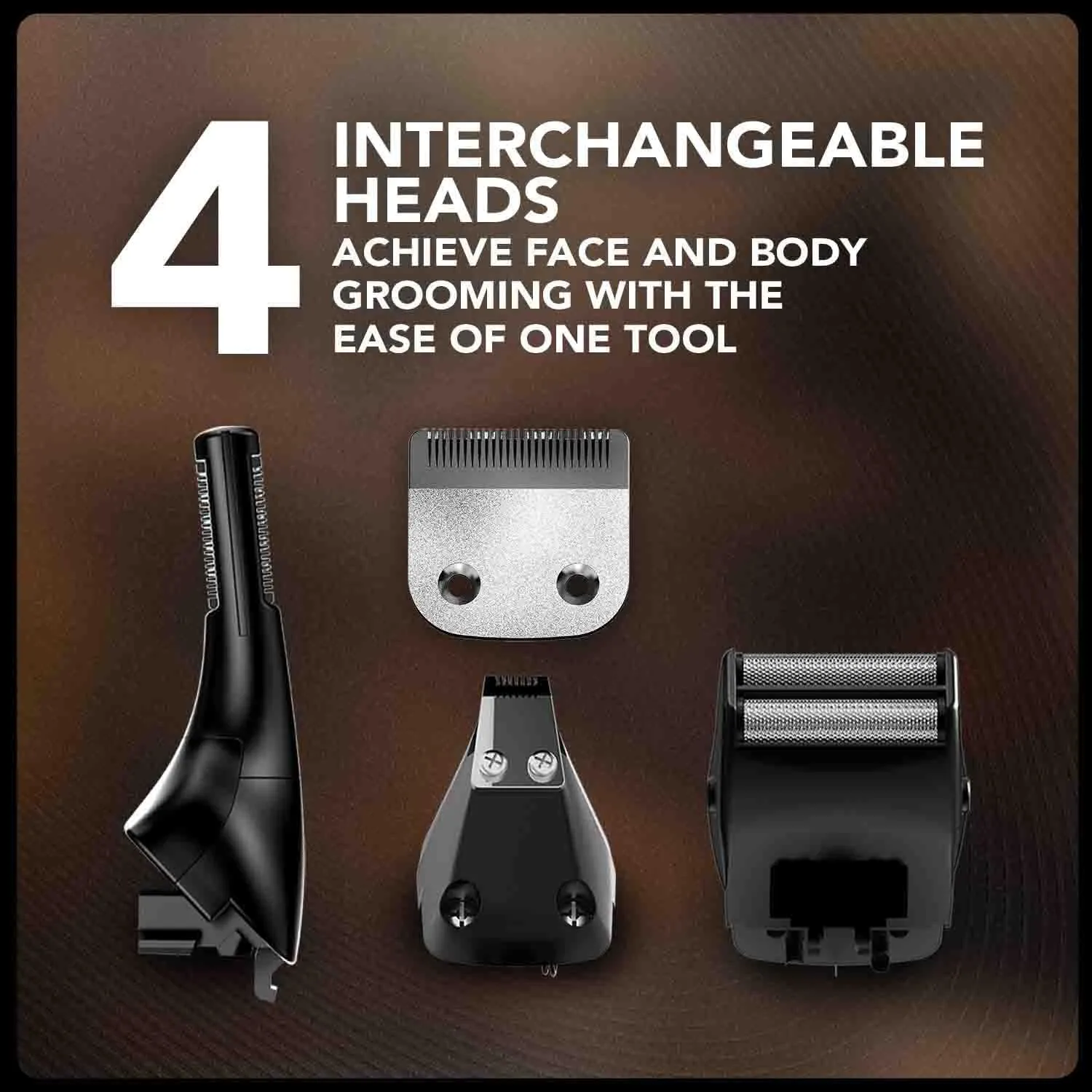 Wahl 8-in-1 Colour Trim Multigroomer - Cordless Body & Beard Trimmer with 4 Heads, Rechargeable