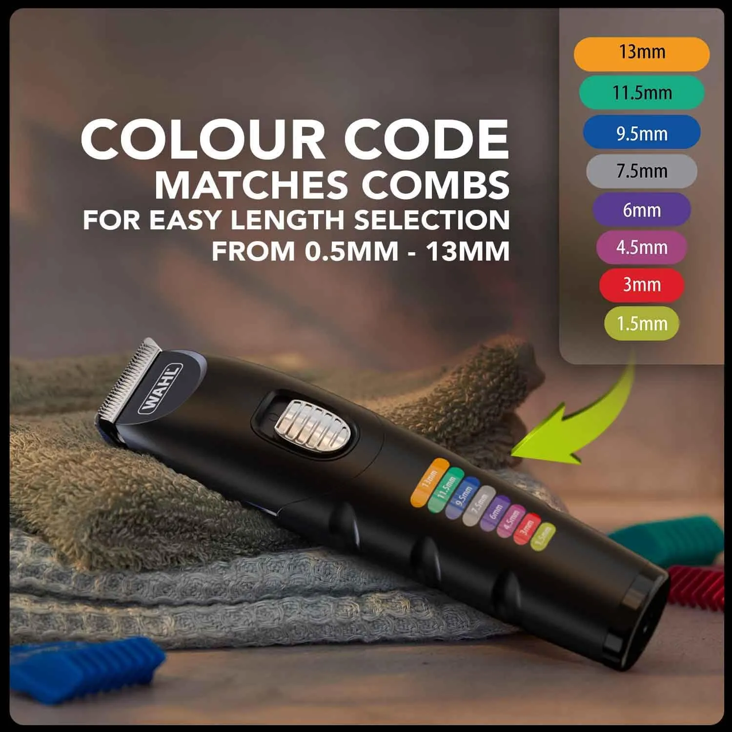 Wahl 8-in-1 Colour Trim Multigroomer - Cordless Body & Beard Trimmer with 4 Heads, Rechargeable