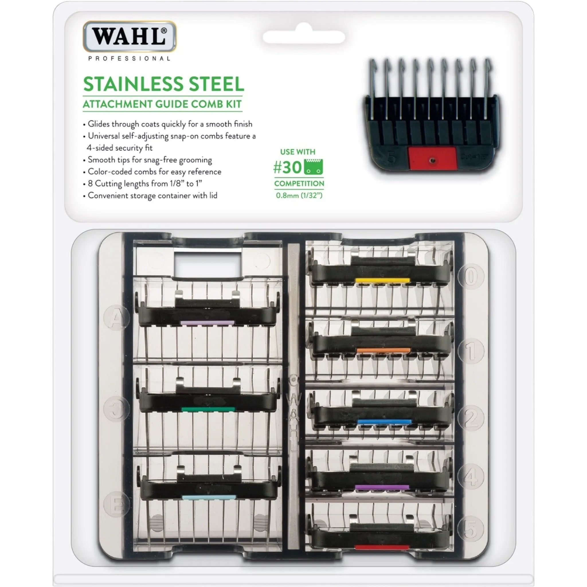 Wahl Snap-On Stainless Steel Comb Set