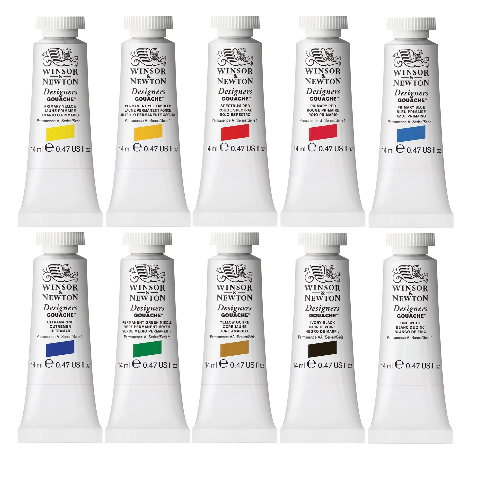 Winsor & Newton Designers Gouache Introductory Set - 10 x 14ml