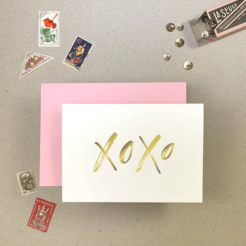 Xoxo Hugs and Kisses Greetings Card